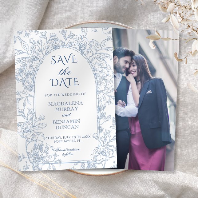 Elegantes Viktorianisches Blumenmuseum Foto Save The Date (Von Creator hochgeladen)