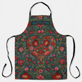 Elegantes Viktorianisches Herzdesign im Valentinst Schürze