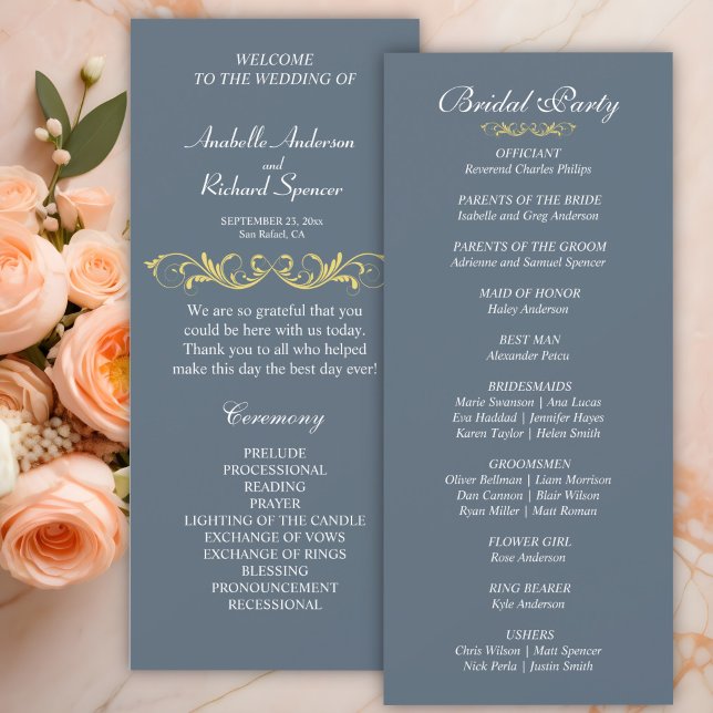 Elegantes Viktorianisches Hochzeitsprogramm (Von Creator hochgeladen)