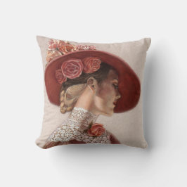 Elegantes viktorianisches Kissen Damen-Art Floral