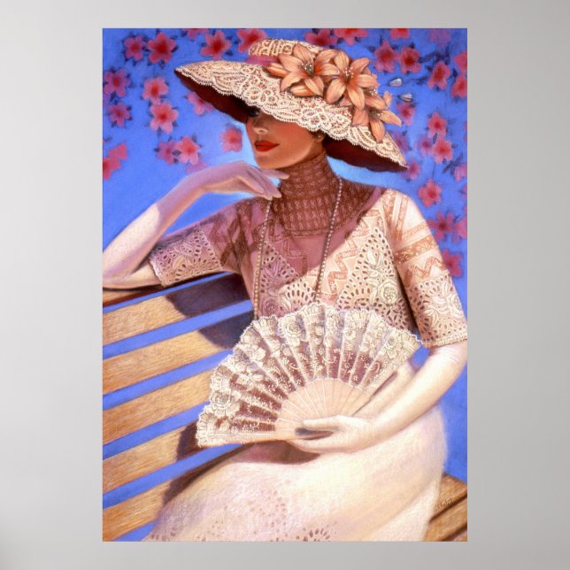 Elegantes Viktorianisches Lady Deco Kunst, Dichtun Poster (Vorne)