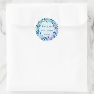 Elegantes viktorianisches Marineblau-Daisy-Blumen- Runder Aufkleber