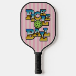 Elegantes Viktorianisches Pickleball-Textdesign Pickleball Schläger
