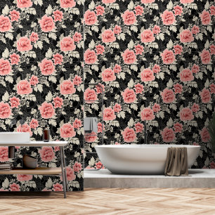 Elegantes Viktorianisches Rosenmuster Tapete