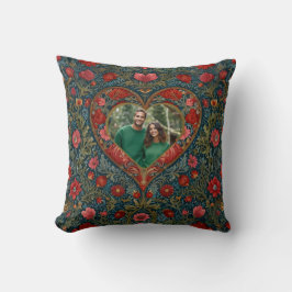 Elegantes Viktorianisches Valentinherz Kissen
