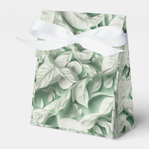 Elegantes, Vintag-grünes botanisches Blattmuster Geschenkschachtel