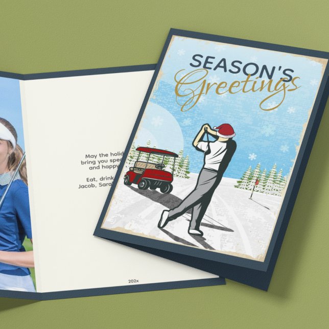 Elegantes, Vintag Inspiriert Golf Foto Weihnachten (Von Creator hochgeladen)