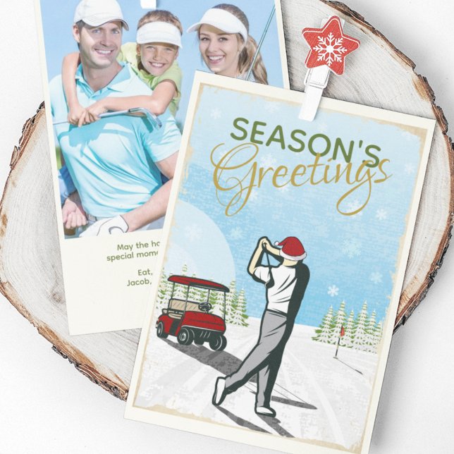 Elegantes, Vintag Inspiriert Golf Foto Weihnachten (Von Creator hochgeladen)