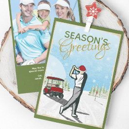 Elegantes, Vintag Inspiriert Golf Foto Weihnachten