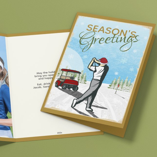 Elegantes, Vintag Inspiriert Golf Foto Weihnachten (Von Creator hochgeladen)