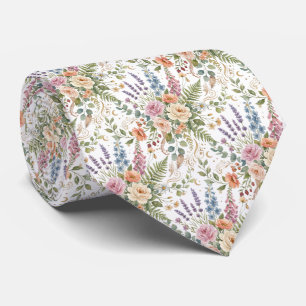 Elegantes Vintage-Blumen-Botanik-Design Krawatte