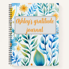Elegantes vintage-blumen-notizbuch notizbuch