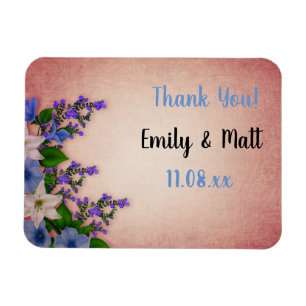 Elegantes Vintage-Blumendesign mit Text Magnet