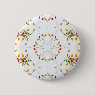 Elegantes Vintage-Blumenmuster Button