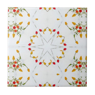 Elegantes vintage Blumenmuster Fliese