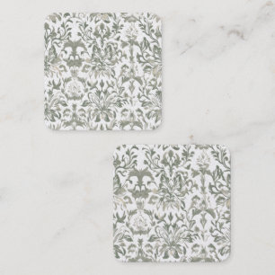 Elegantes Vintage-Blumenmuster Quadratische Visitenkarte