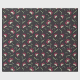 Elegantes Vintage-Blumenverpackungspapier  Geschenkpapier