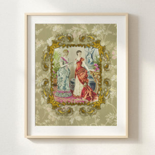 Elegantes Vintage-Französisches Mode-Decoupage-Tis Seidenpapier