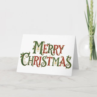 Elegantes vintage frohe Weihnachten Kalligrafie Karte