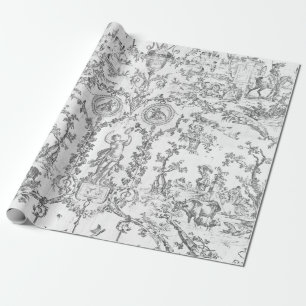 Elegantes Vintage-Grau im französischen Landhausst Geschenkpapier