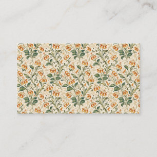 Elegantes Vintage-Orangenlilien-Blumenmuster Visitenkarte