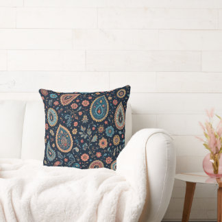 Elegantes vintage Paisley-Blumenmuster Kissen