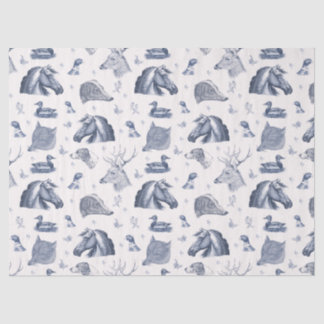 Elegantes Vintage-Pferd Englische Country-Jagd Seidenpapier