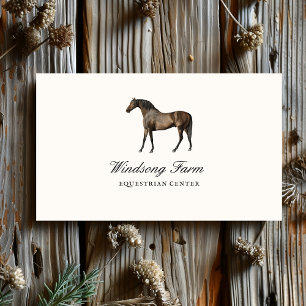 Elegantes Vintage-Pferd Reitsport Visitenkarte