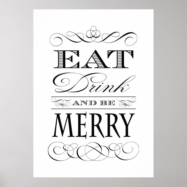 Elegantes Vintage Poster: Küche, Bar oder Restaura Poster (Vorne)