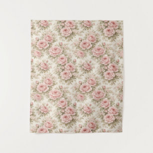 Elegantes vintage Rosen nahtloses Blumenmuster Wandteppich