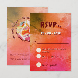 Elegantes Vintage-Skateboard-Hochzeitsterrakotta RSVP Karte