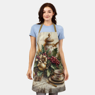 Elegantes Vintage Weihnachts-Party Schürze