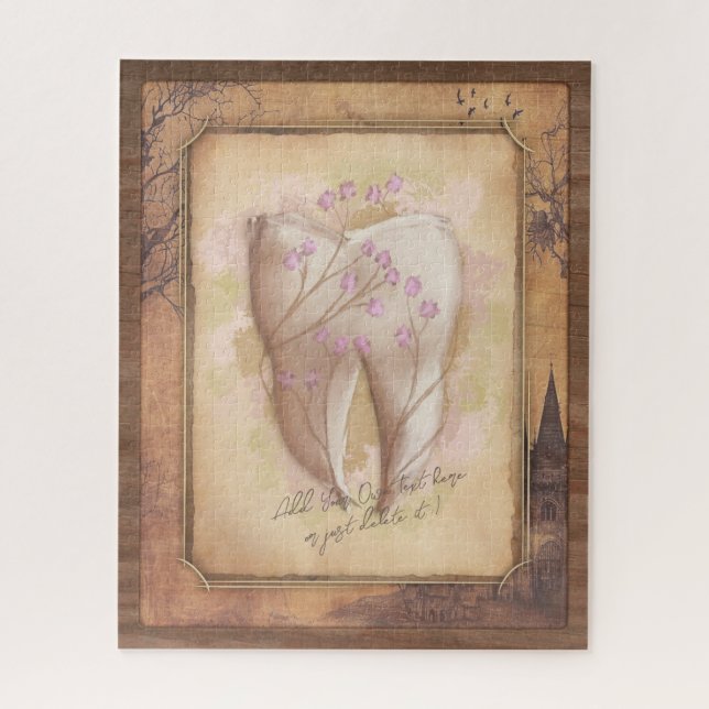 Elegantes Vintages altmodisches Dentalgeschenk (Vertikal)