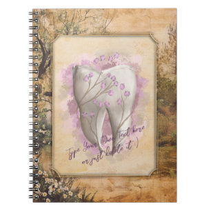 Elegantes Vintages altmodisches Dentalgeschenk Notizblock