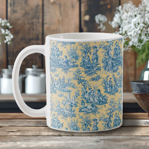 Elegantes Vintages aquamarines Jouy Kaffeetasse