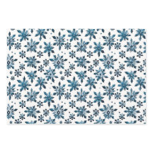Elegantes Vintages Blaues Schneeflocken Weihnachte