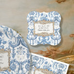 Elegantes Vintages Blumenblau und White Gold Brida Untersetzer<br><div class="desc">Dieses Vintage Blau-Weiß-Brautparty ist ein wahres Paradies für ein elegantes und unvergessliches . Grafisch gestaltete, dreidimensionale Barockgoldrahmen aus Rokoko versetzen sich über ein elegantes Vintages französisch- oder englisches klassisches Blumenmuster. Das Originalwerk wurde von Audrey Jeanne Roberts, einem international anerkannten Künstler, sorgfältig restauriert und grafisch gestaltet. Erstellt aus dem Zierrahmen eines...</div>