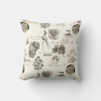 Elegantes Vintages Blumenkissen Kissen