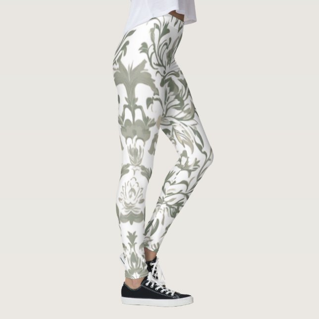 Elegantes Vintages Blumenmuster Leggings (Rechts)