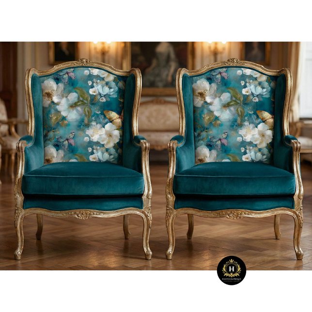 Elegantes Vintages Blumenzauber-Papiertaschentuch Seidenpapier (Von Creator hochgeladen)