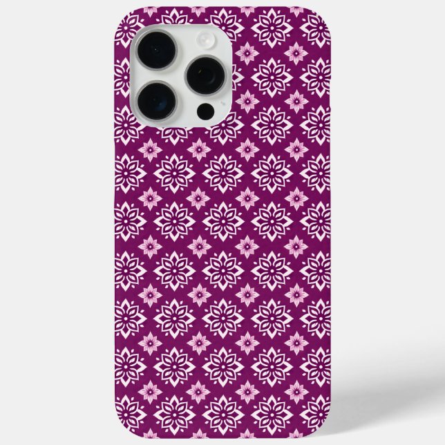 Elegantes Vintages Boho-Blumenmuster Case-Mate iPhone Hülle (Rückseite)