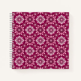 Elegantes Vintages Boho-Blumenmuster Notizbuch