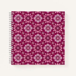 Elegantes Vintages Boho-Blumenmuster Notizbuch