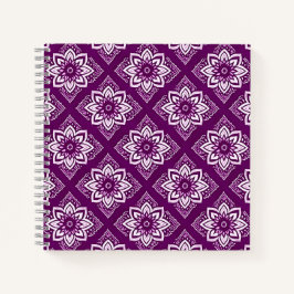 Elegantes Vintages Boho-Blumenmuster Notizbuch