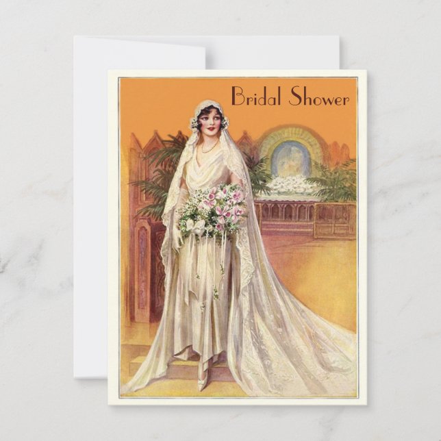 Elegantes Vintages Bride-Brautparty der 1930er Jah Einladung (Vorderseite)