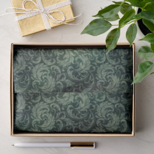 Elegantes Vintages Damastenblumenmuster Seidenpapier