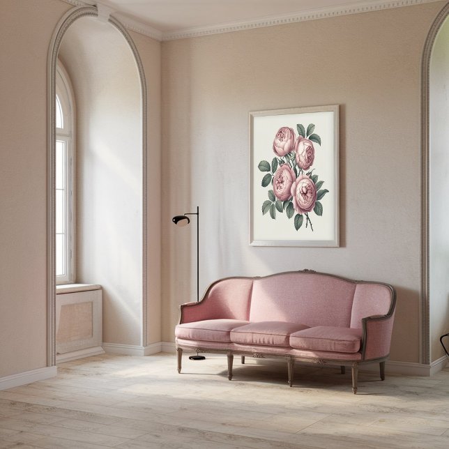 Elegantes Vintages englisches Blooming Rose Poster (Von Creator hochgeladen)