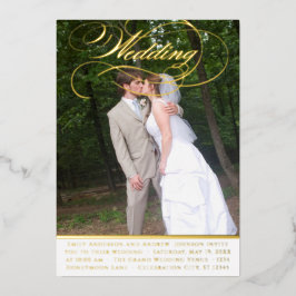 Elegantes Vintages Foto Folieneinladung