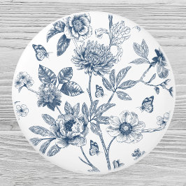 Elegantes Vintages französisches Blumenmuster Keramikknauf