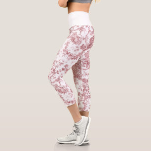 Elegantes Vintages französisches Gravierblatt Capri Leggings